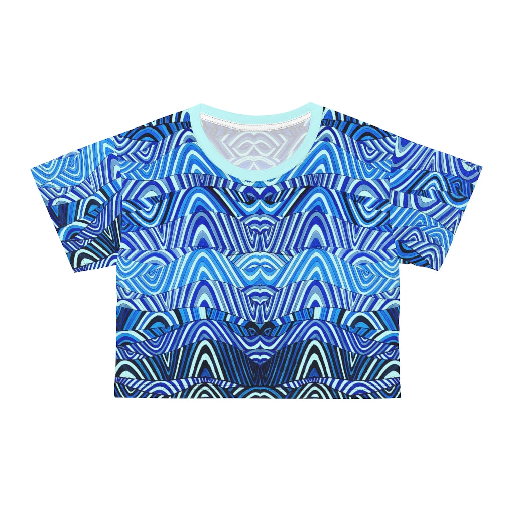 Icy Sonic AOP Crop Tee