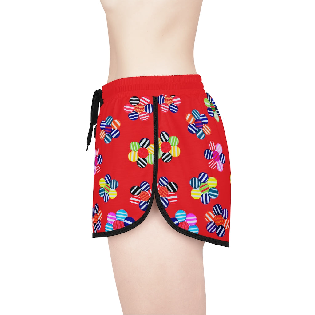 Red Candy Florals Relaxed Shorts