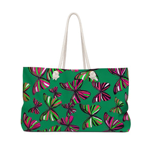 Butterflies Emerald Weekender Bag