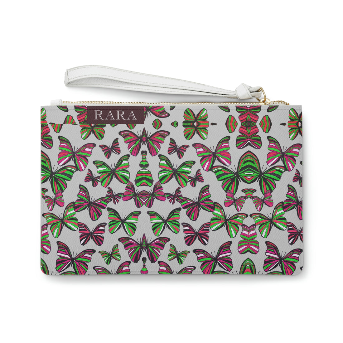 Slate Butterfly Print Clutch Bag