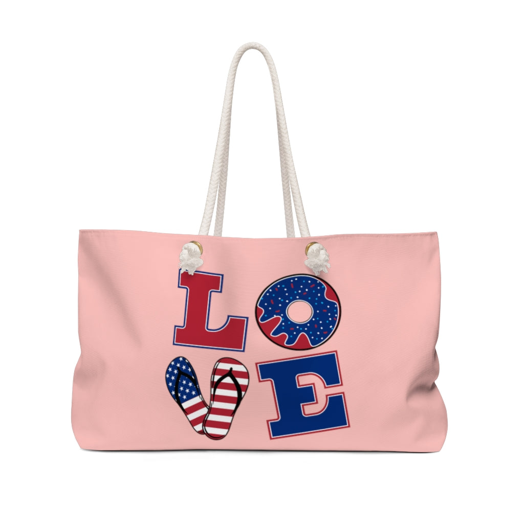 Blush American Love Weekender Bag