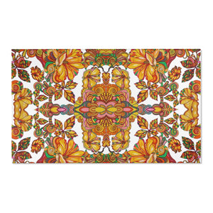 Artsy Floral White Area Rug
