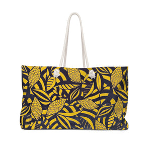 Tropical Minimalist Yellow Weekender Tote Bag