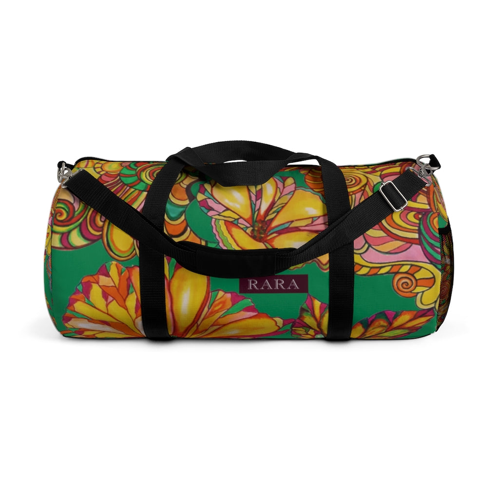 Artsy Floral Emerald Duffel Bag