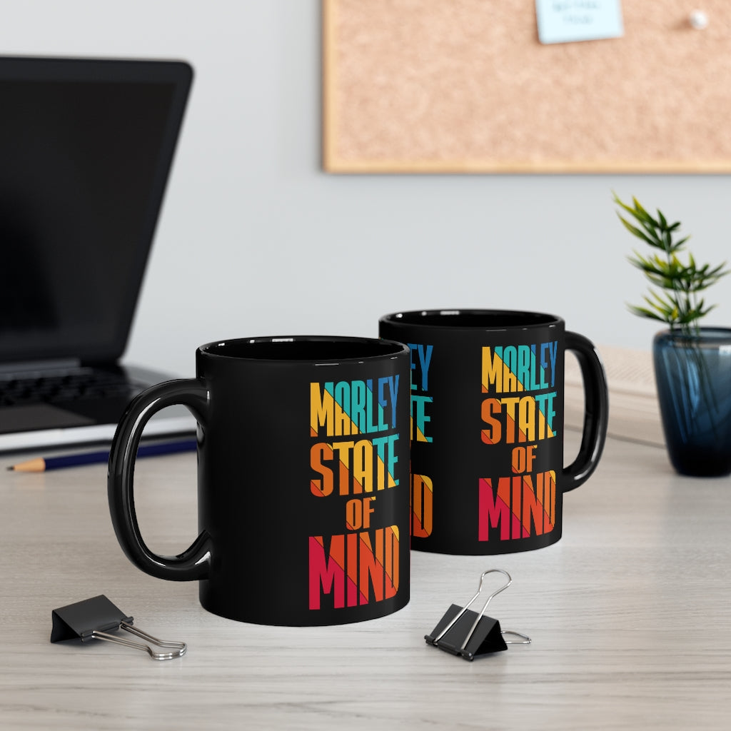 Black Marley Multi Print Mug 11oz