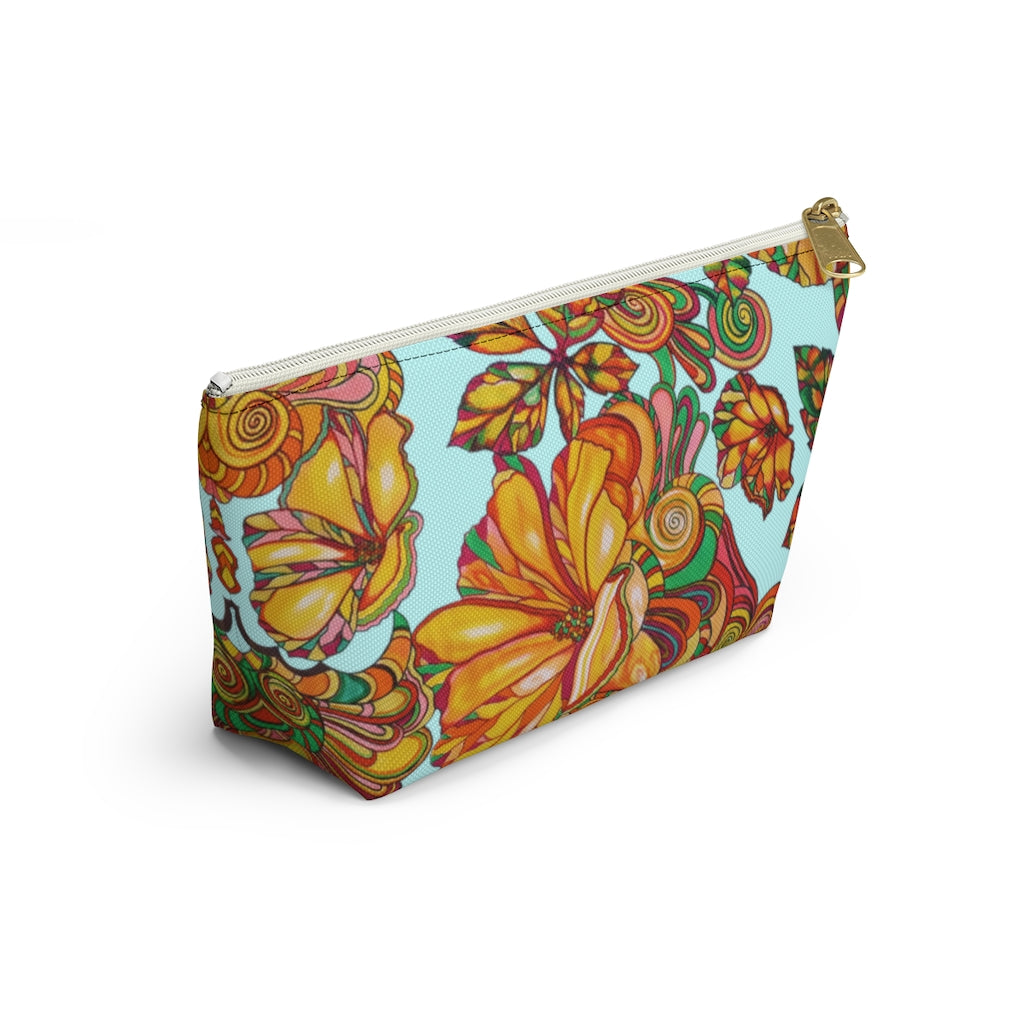 Icy Artsy Floral Accessory Pouch