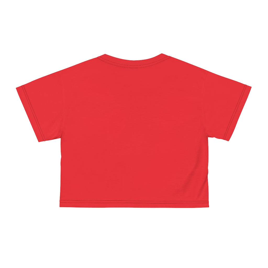 Red Bed & Blues AOP Crop Tee