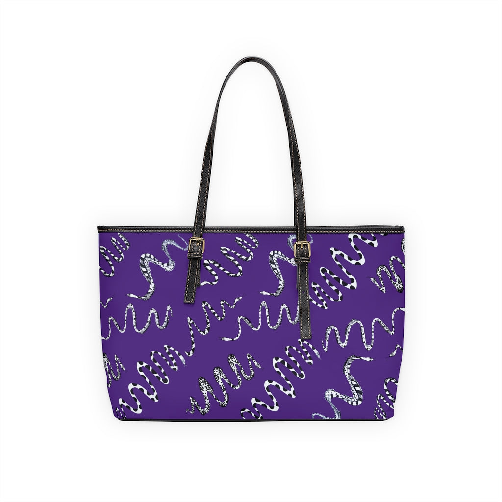 Purple Snake Den PU Leather Shoulder Bag