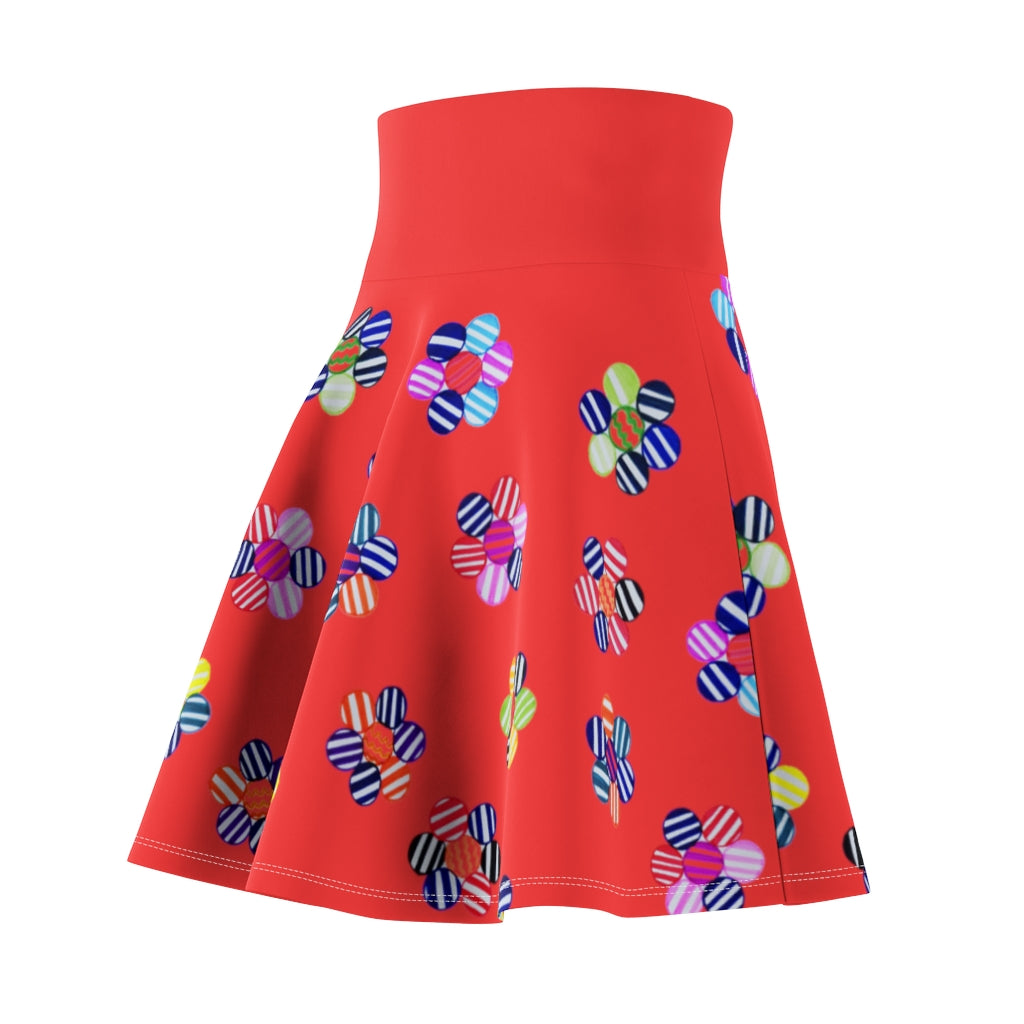 Vermillion Candy Florals Skater Skirt