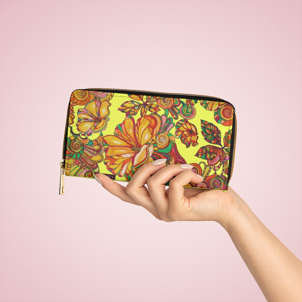 Canary Artsy Floral Zipper Wallet