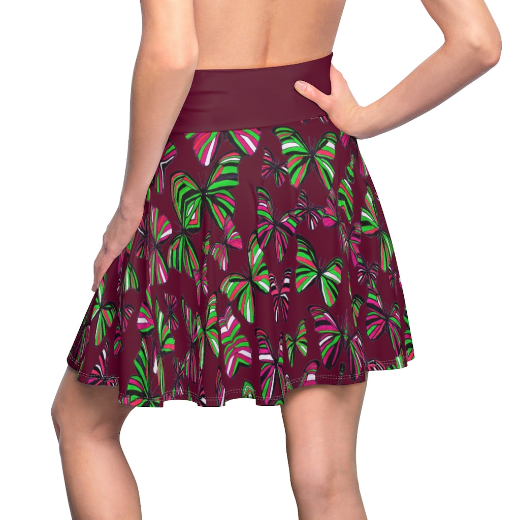 Butterflies Orchid Skater Skirt