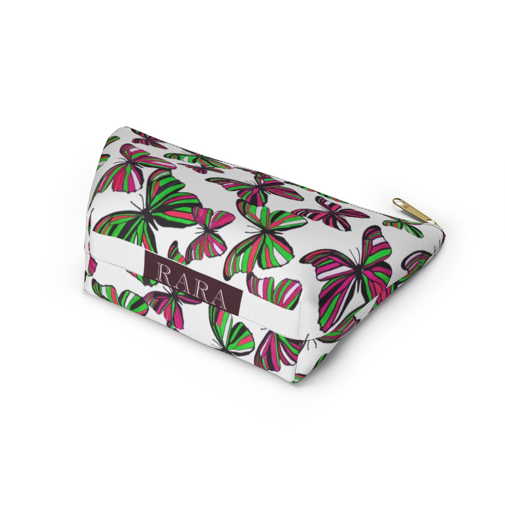 Butterflies White Accessory Pouch