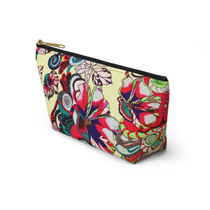 Floral Pop Cream Accessory Pouch