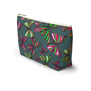 Butterflies Military Green Accessory Pouch