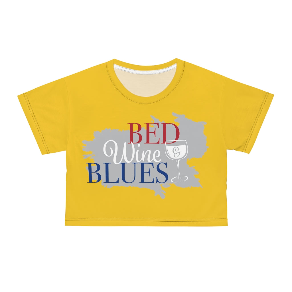 Yellow Bed & Blues AOP Crop Tee