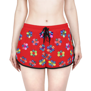 Red Candy Florals Relaxed Shorts
