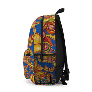 Artsy Floral Royal Blue Backpack