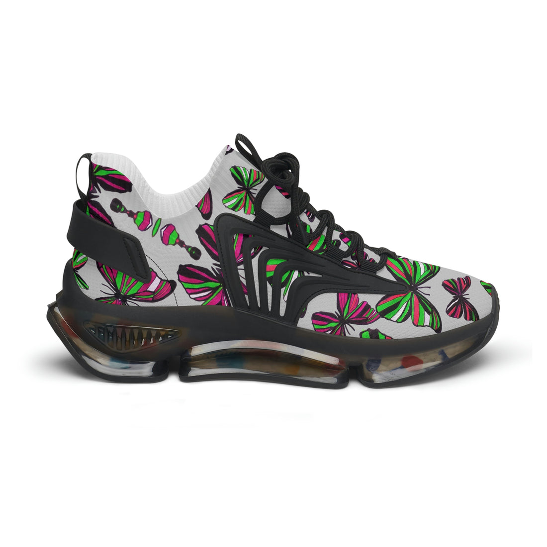 Slate Butterfly Printed OTT Women's Mesh Knit Sneakers