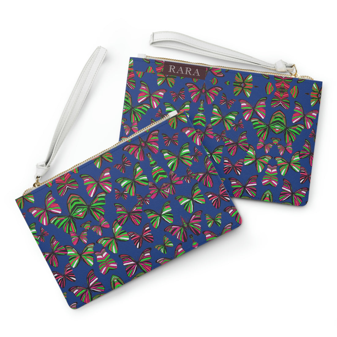 Royal Blue Butterfly Print Clutch Bag