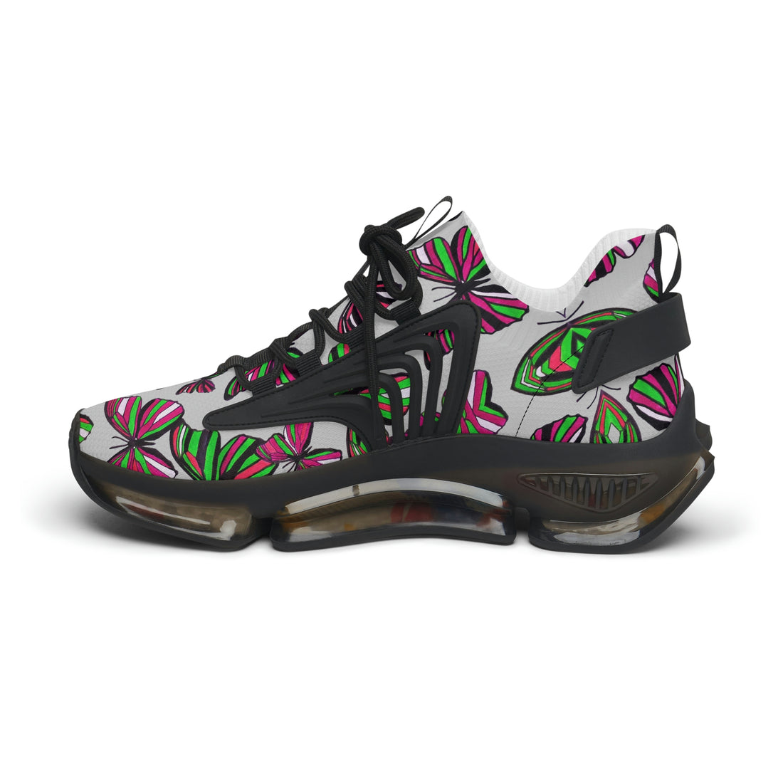 Slate Butterfly Printed OTT Women's Mesh Knit Sneakers