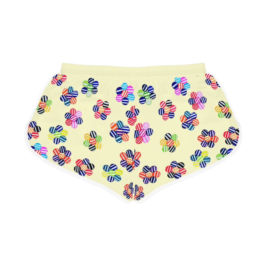 Cream Candy Florals Relaxed Shorts