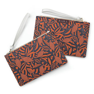 Orange Tropical Minimalist Clutch Bag