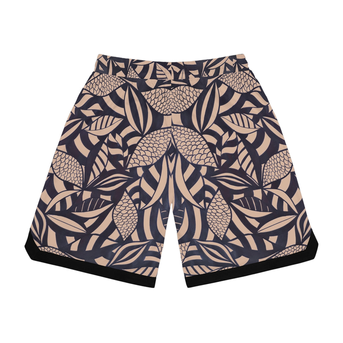 Nude Tropical Minimalist Basketball Rib Shorts (AOP)