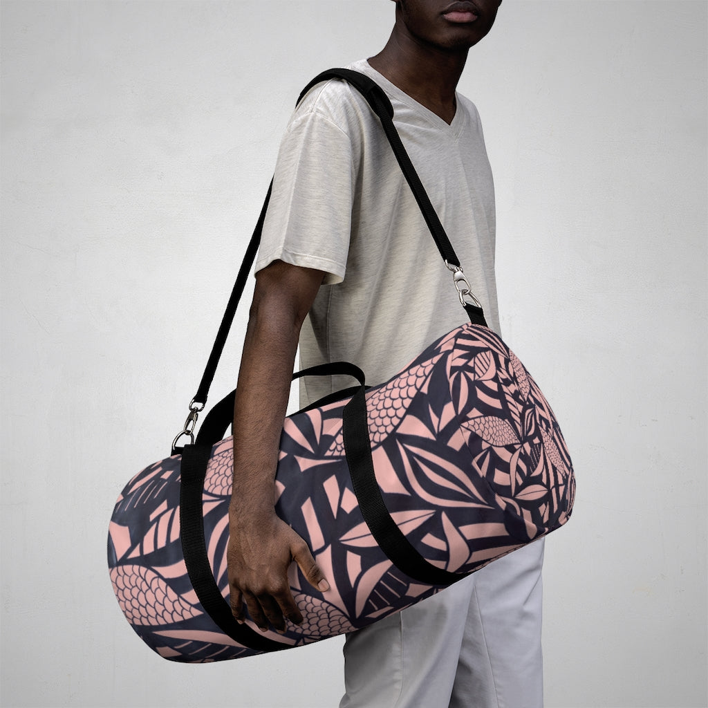 Tropical Minimalist Blush Duffel Bag