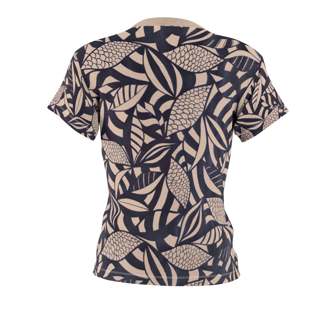 Tropical Minimalist AOP Nude T-shirt