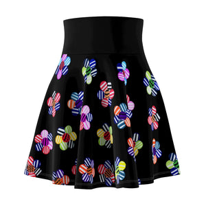 Black Candy Florals Skater Skirt