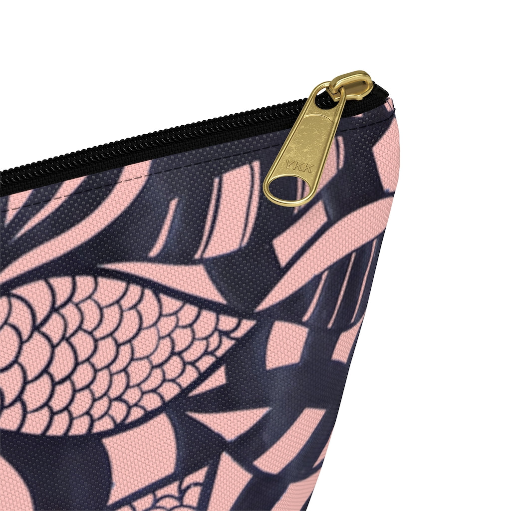 Blush Tropical Minimalist Accessory Pouch