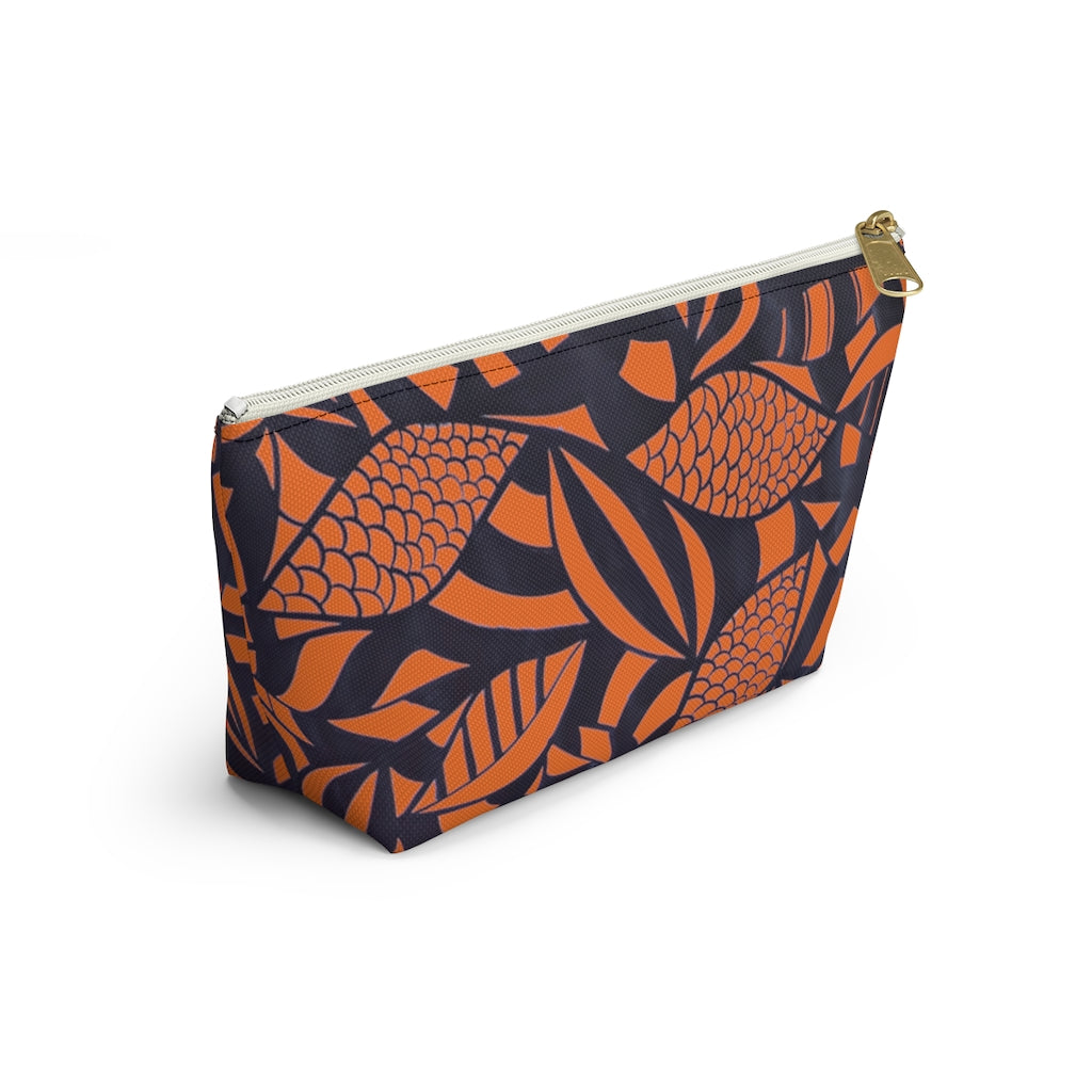 Orange Tropical Minimalist Accessory Pouch