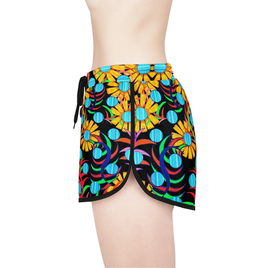 Black Sunflower Relaxed Shorts