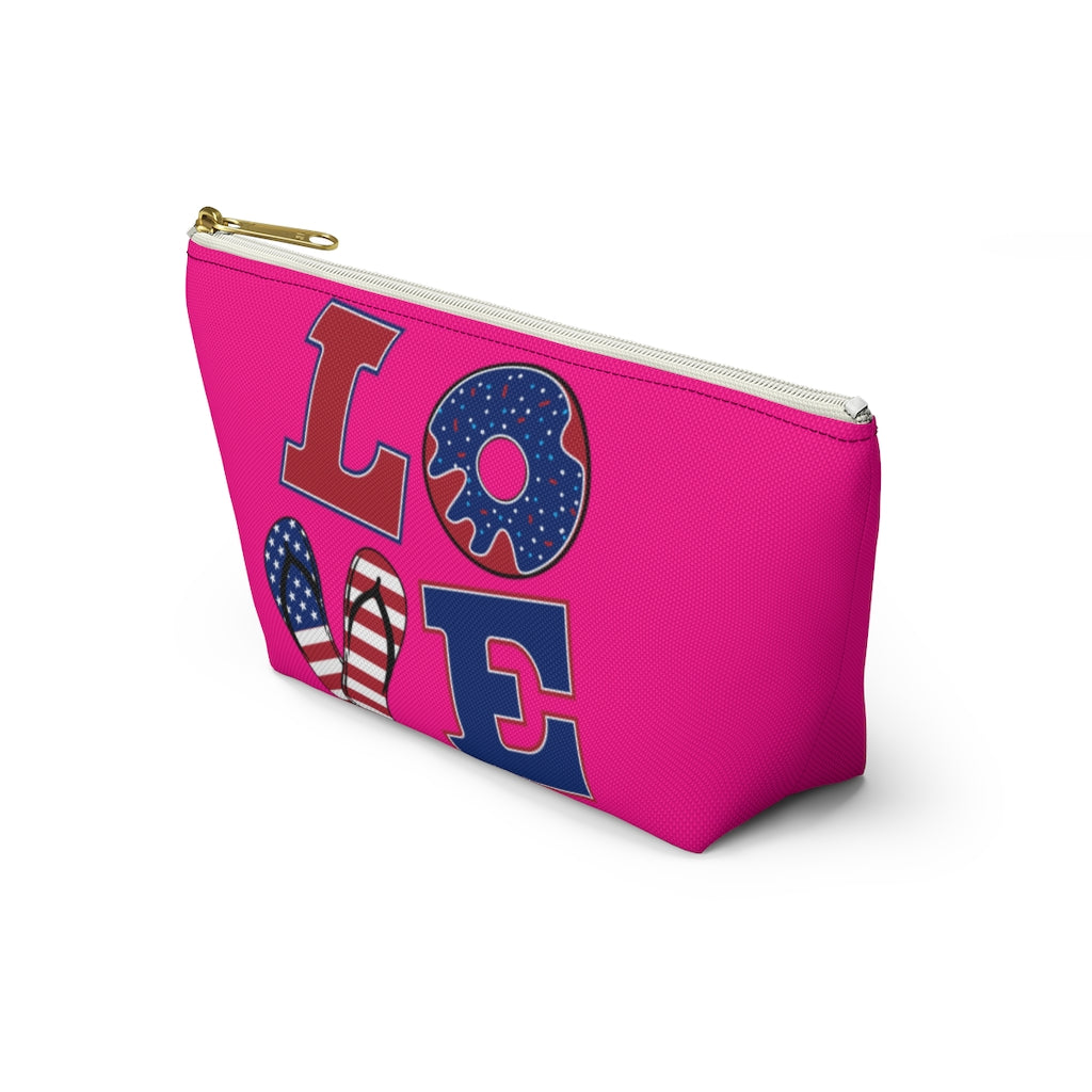 Love Hot Pink Accessory Pouch