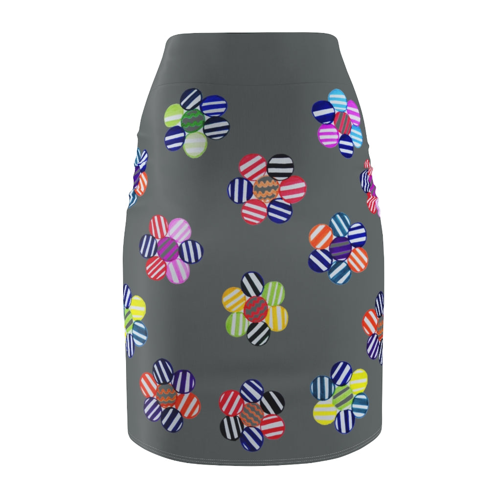 Ash Candy Florals Print Pencil Skirt