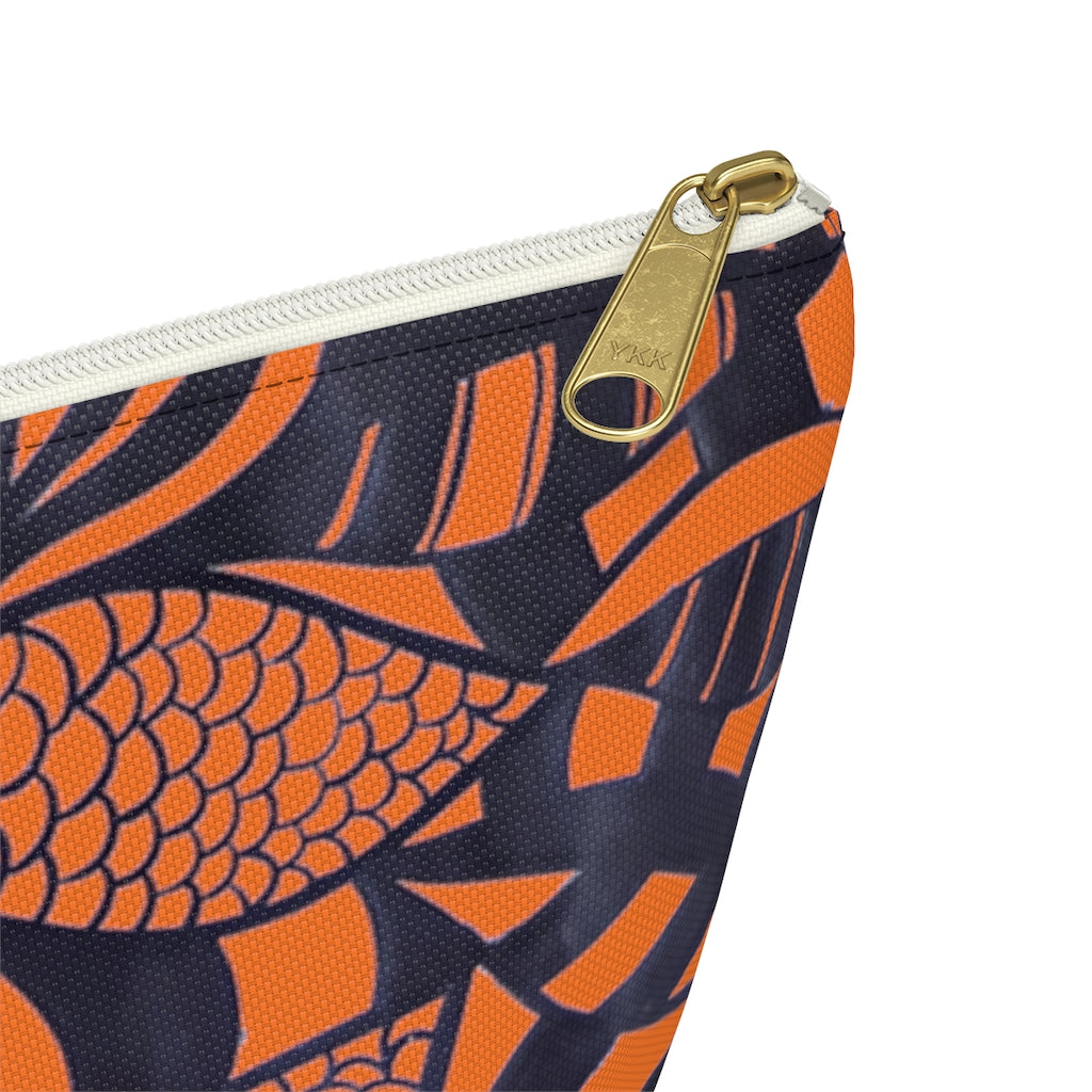 Orange Tropical Minimalist Accessory Pouch