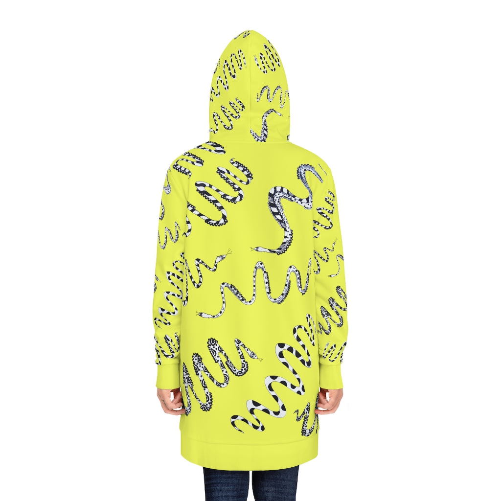 Canary Snake Print Hoodie Dress