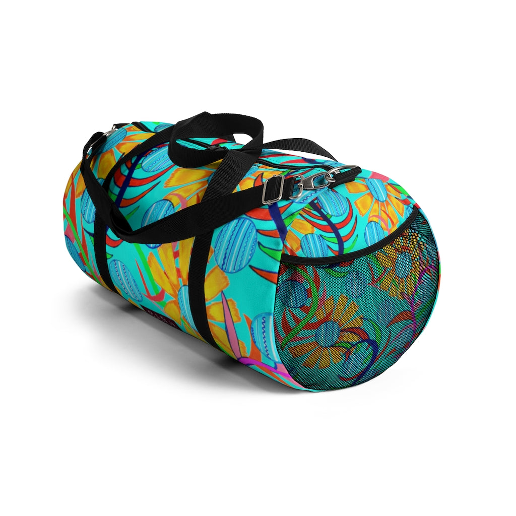 Sunflower Cyan Duffel Bag