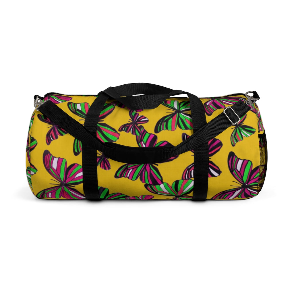 Butterflies Yellow Duffel Bag