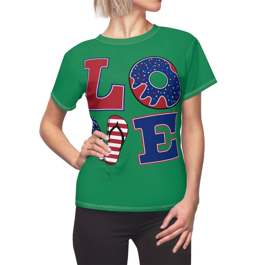 L.O.V.E. 'merica Varsity Green T-Shirt