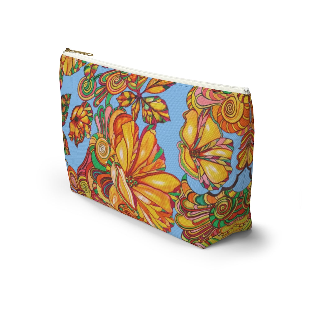 Sky Artsy Floral Accessory Pouch