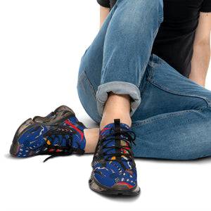 Royal Blue Wildly Wicked OTT Men's Mesh Knit Sneakers