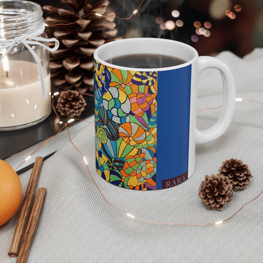 Vivid Ocean Blues Royal Blue Ceramic Mug 11oz