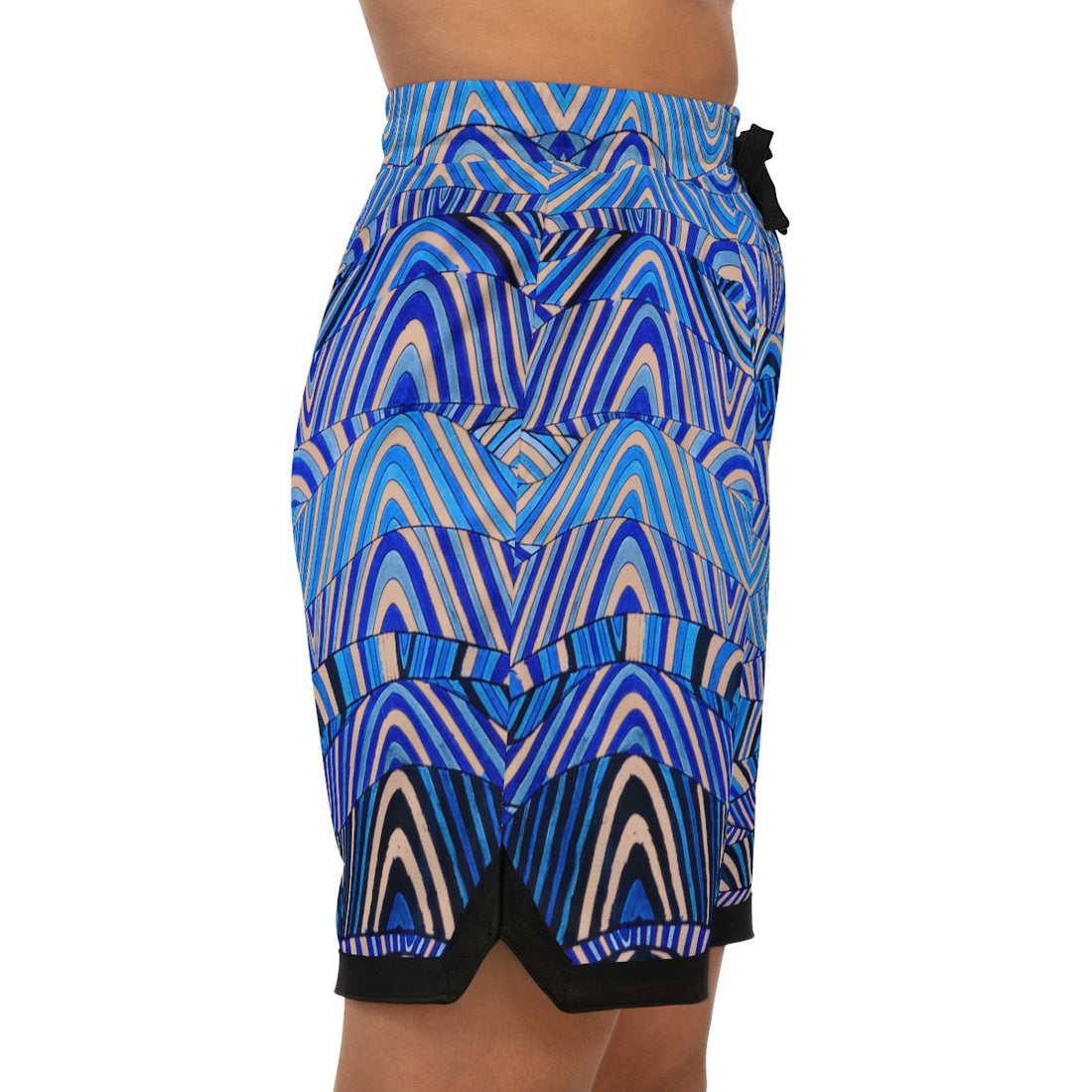 Nude Sonic Basketball Rib Shorts (AOP)