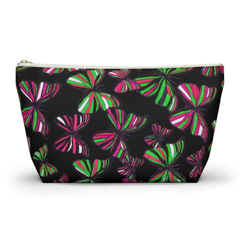 Butterflies Black Accessory Pouch