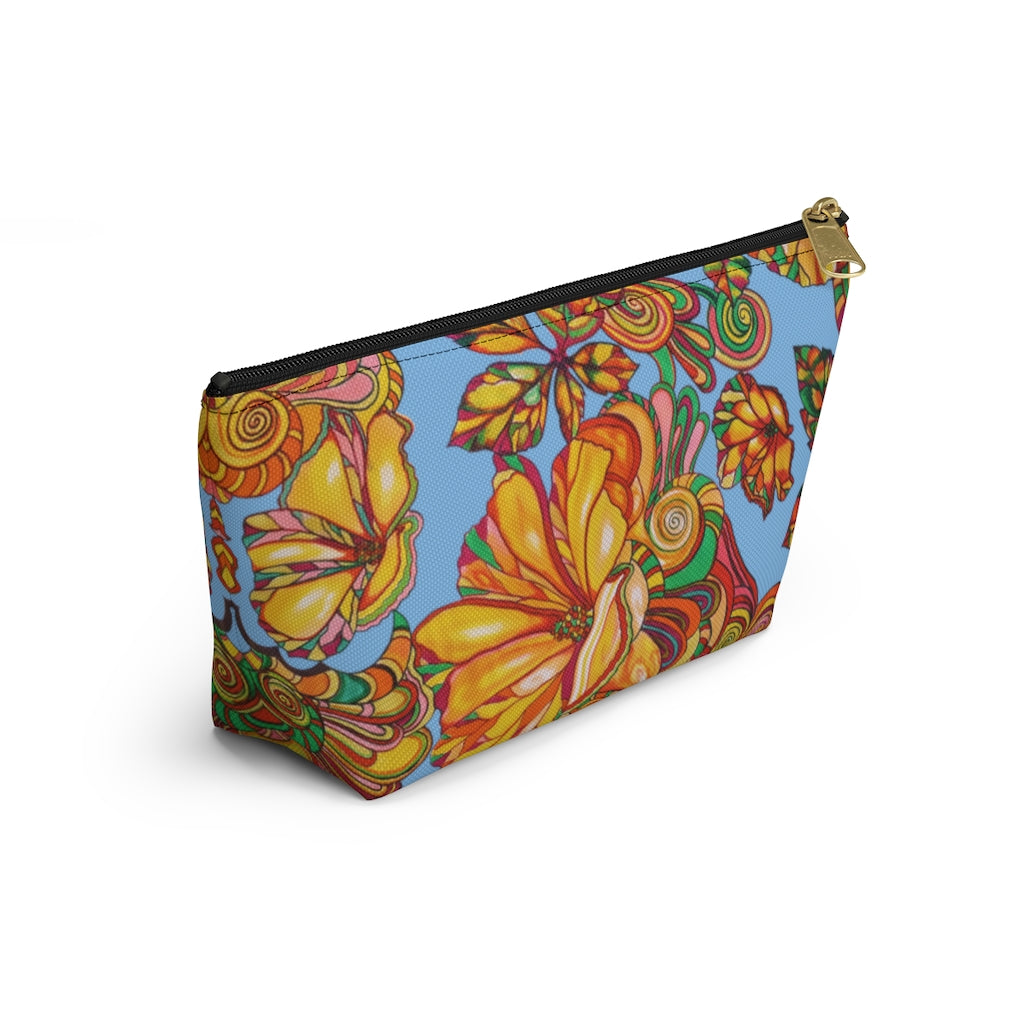 Sky Artsy Floral Accessory Pouch