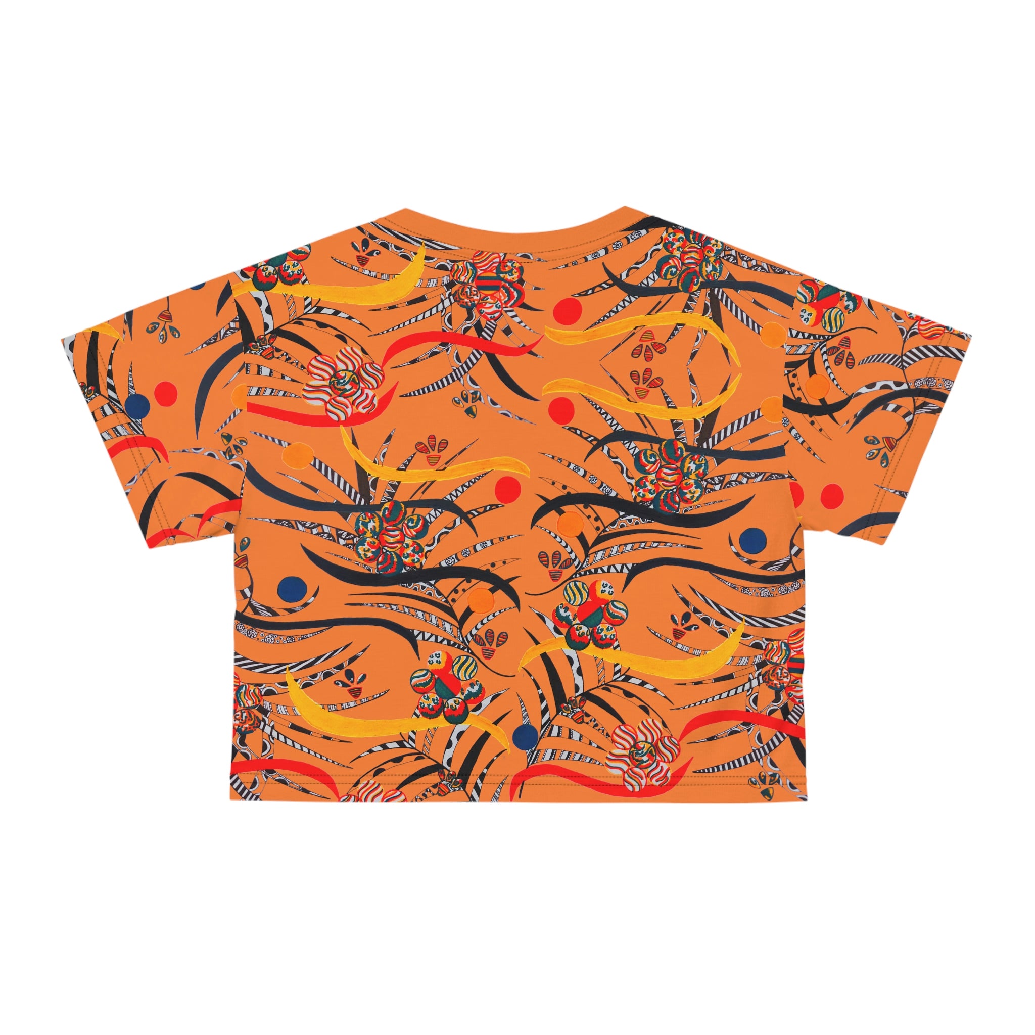 Peach Wilderness AOP Printed Crop Tee