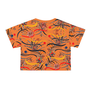 Peach Wilderness AOP Printed Crop Tee