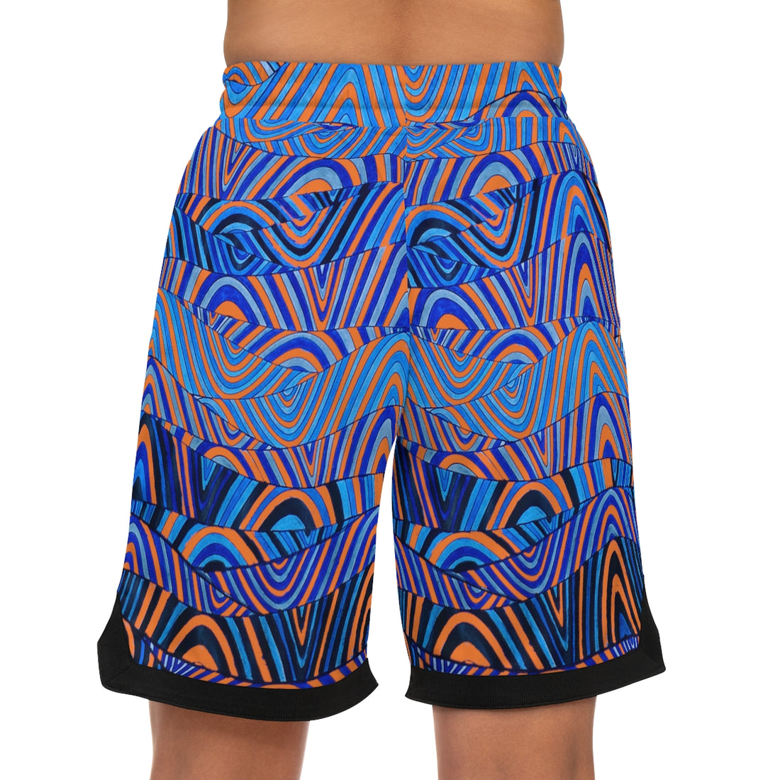 Peach Sonic Basketball Rib Shorts (AOP)