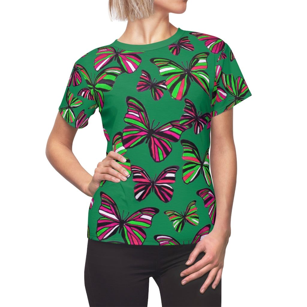 Butterflies AOP Emerald T-shirt